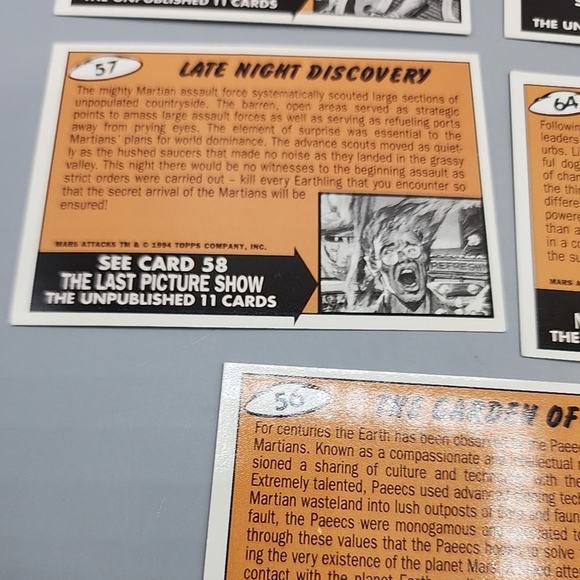 1994 Topps Mars Attacks 56-66 - 11 Cards Unpublished - Picture 13 of 16